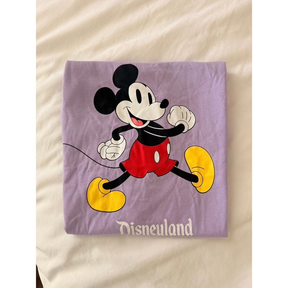 Disney World Parks Tank Top Womens small Mickey Mouse Purple Shirt Crop Relaxed